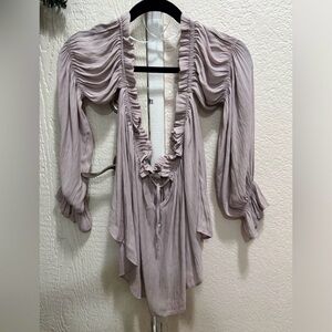 Forever 21  Women’s XL Lavender Ruffled Blouse